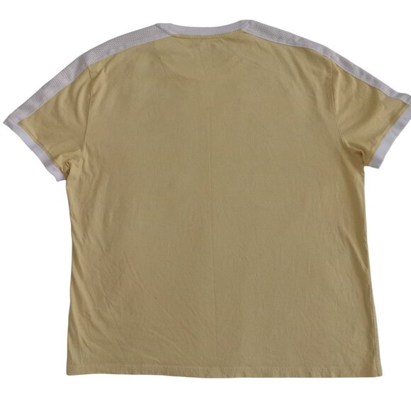 Calvin Klein Jeans Mens Yellow Tee W/ White Mesh Accents XXL Short Sleeve Casual - Picture 8 of 11
